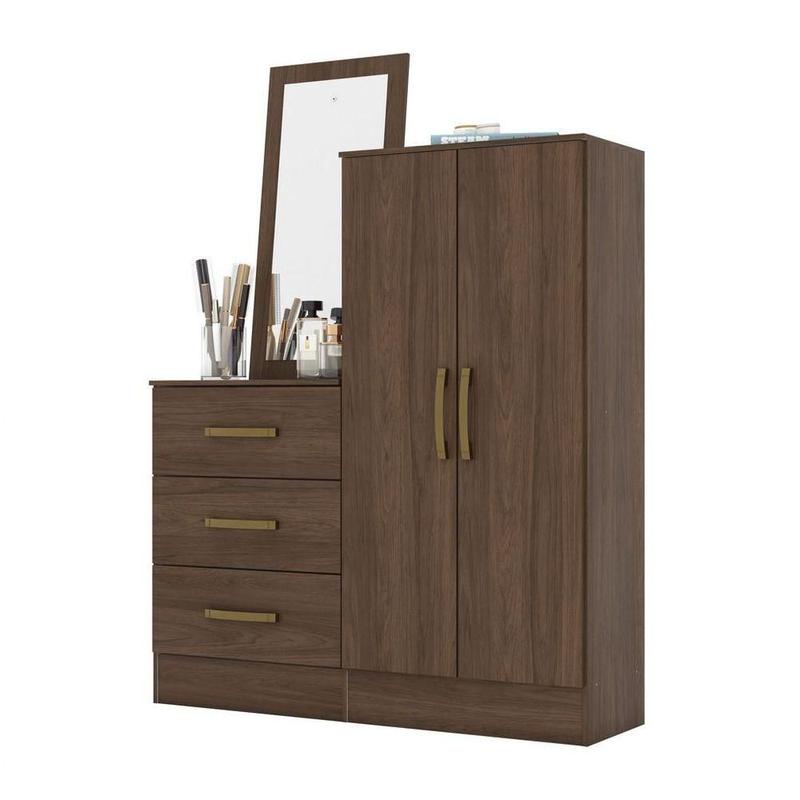 Cômoda Multiuso 02 Portas 03 Gavetas B700 Briz Castanho Hp
